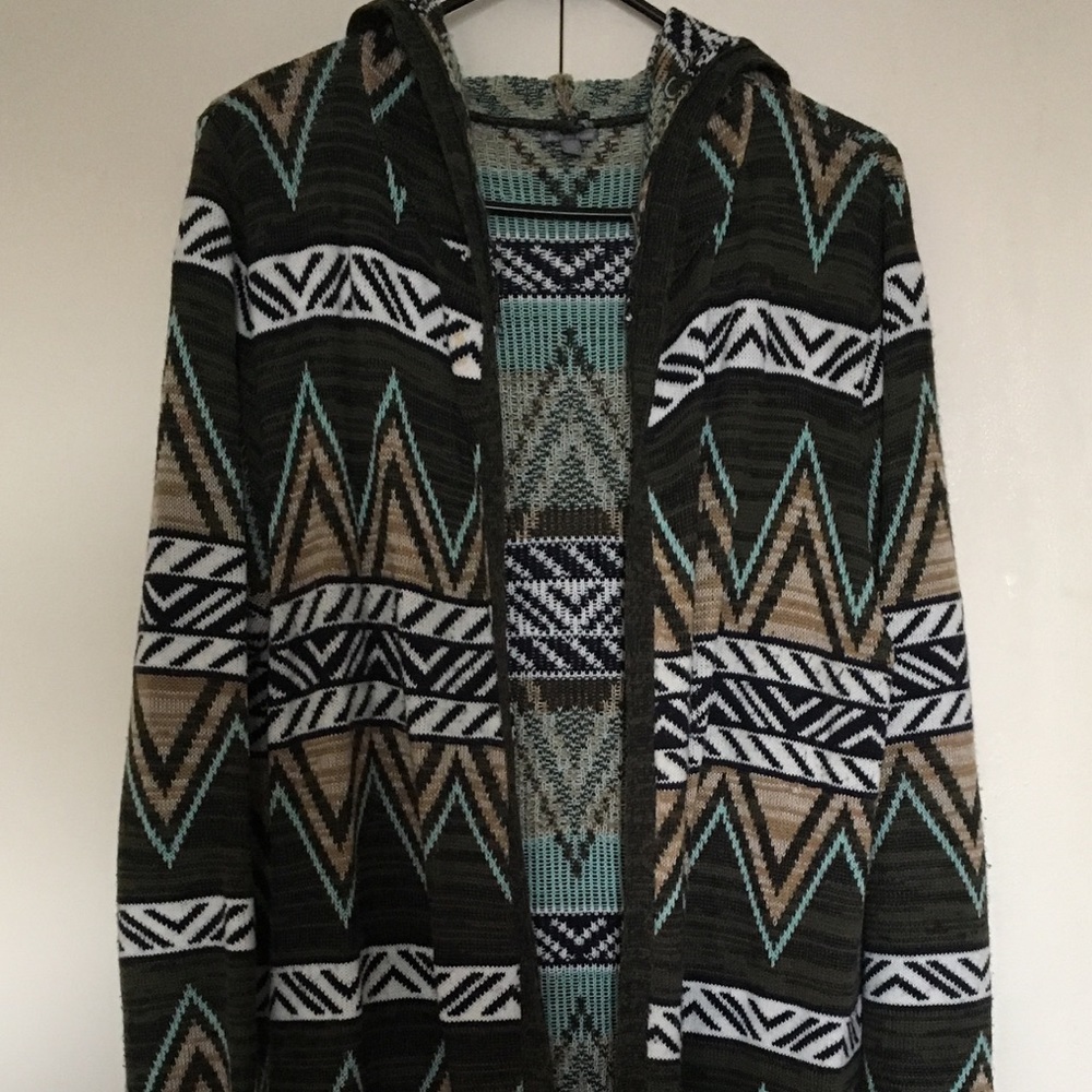 Charlotte Russe Long Cardigan with Hood XL